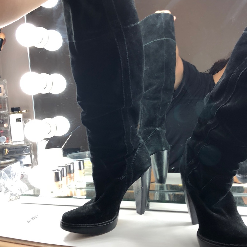 Michael Kors suede knee high heels